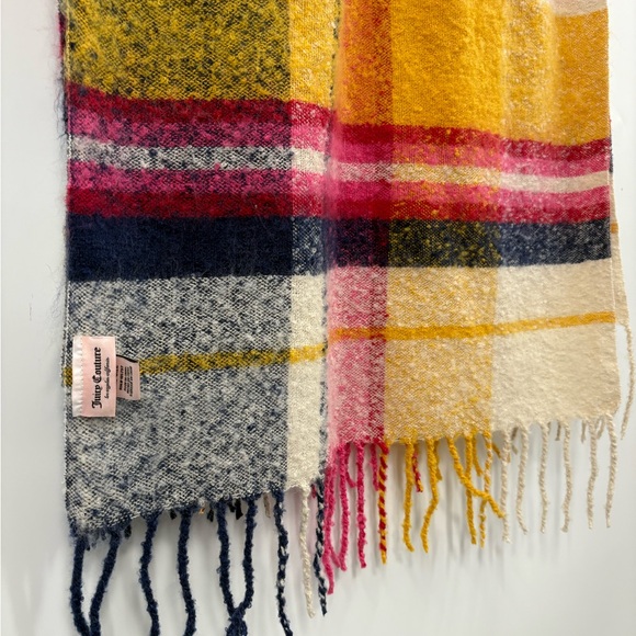 Juicy Couture Multicolor Plaid Scarf 68”x 20” - Picture 4 of 4